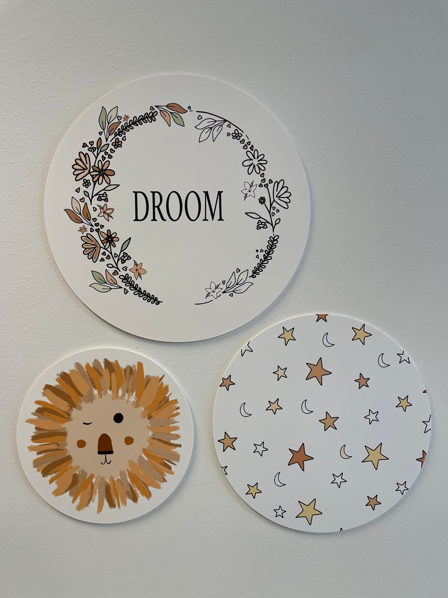 Muurcirkel Leeuw - set van 2