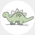 Muurcirkel Stegosaurus - set van 2