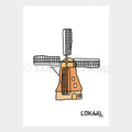 Wenskaart Molen - Premium Wenskaart incl. Envelop - set van 10 stuks
