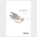 Wenskaart Een kaartje vol liefs - Premium Wenskaart incl. envelop - set van 10 stuks