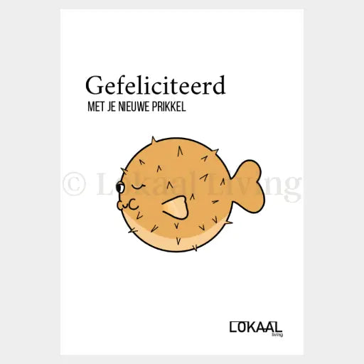 Wenskaart Gefeliciteerd met je nieuwe prikkel - Premium Wenskaart incl. envelop - set van 10 stuks