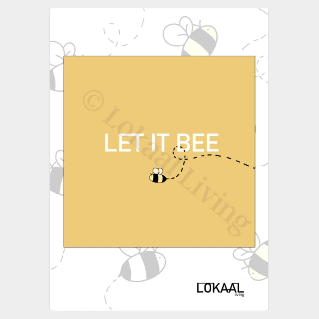 Wenskaart Let it bee - Premium Wenskaart incl. envelop - set van 10 stuks