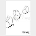 Wenskaart Vlinders - Premium Wenskaart incl. Envelop - set van 10 stuks