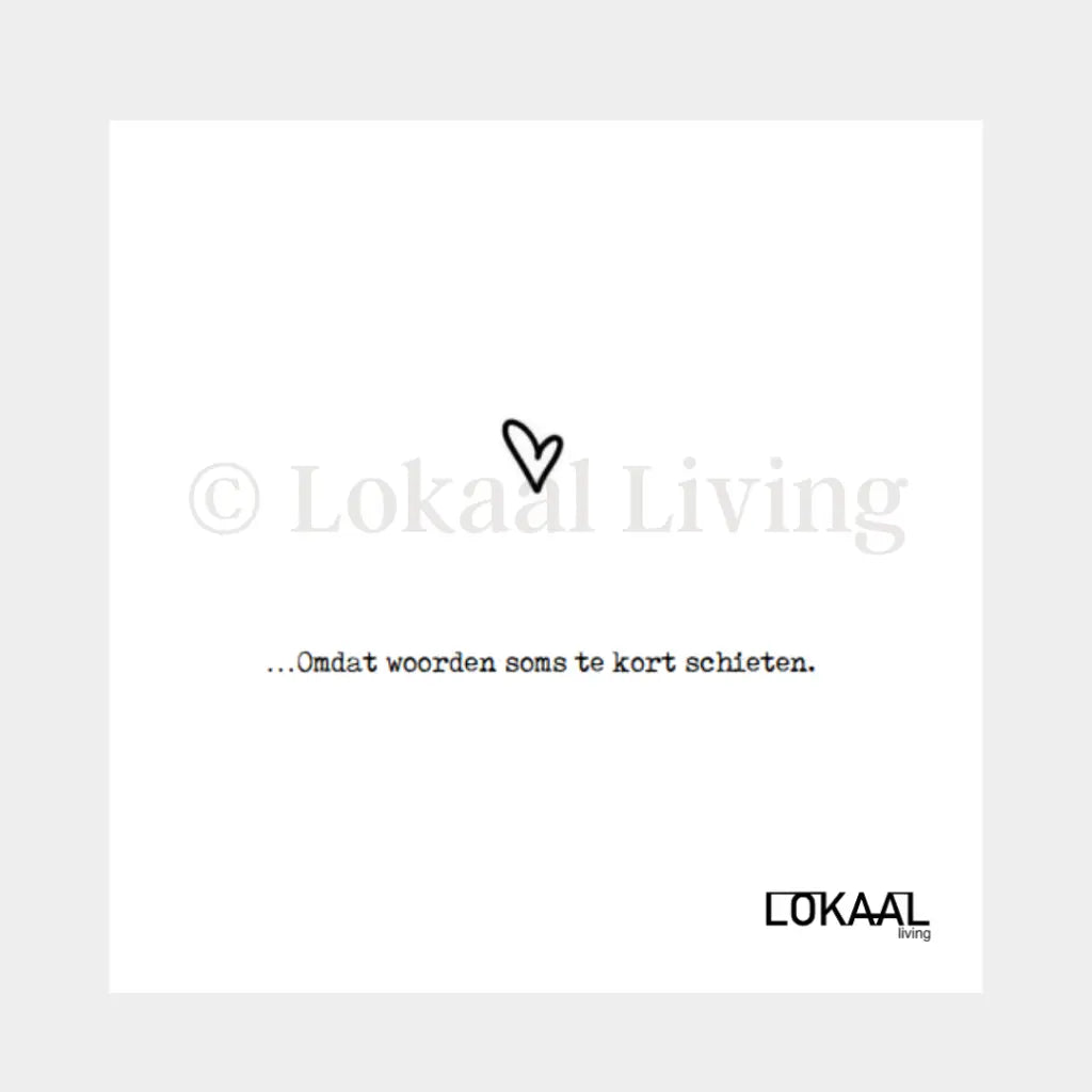 Wenskaart Zonder woorden - Premium Wenskaart incl. Envelop - set van 10 stuks