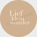 Muurcirkel Lief Klein Wonder - set van 2
