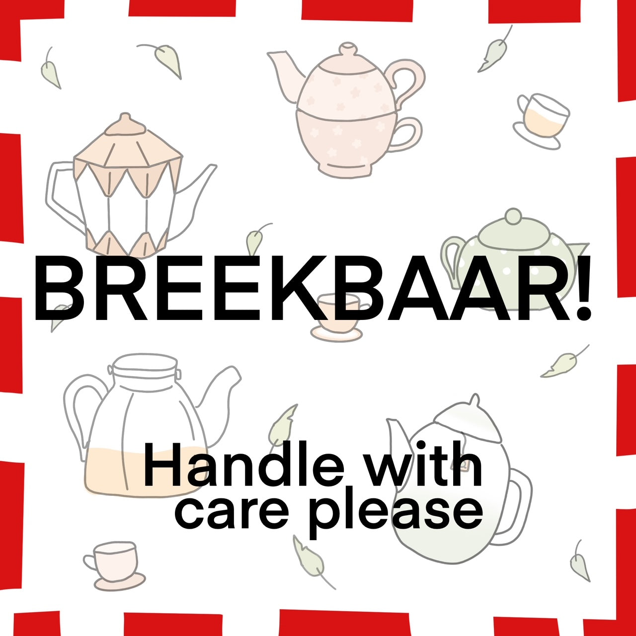 Stickerset Breekbaar - set van 50 stuks