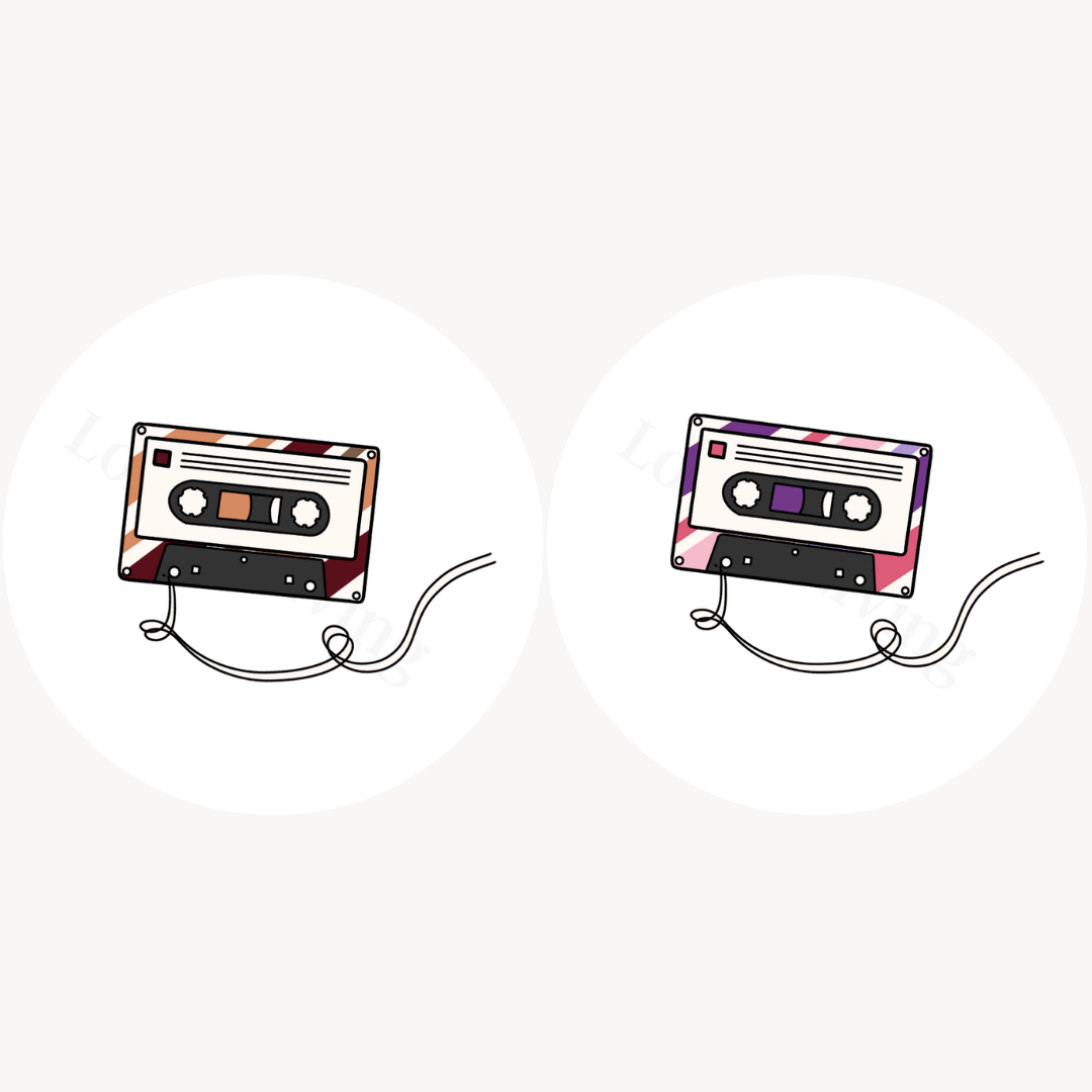 Muurcirkel Cassette - set van 2