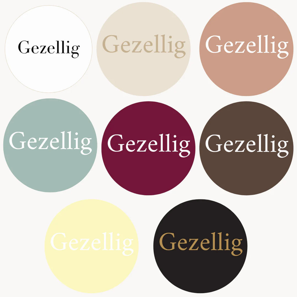Muurcirkel Gezellig - set van 2