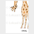 Wenskaart Giraffe - Premium Wenskaart incl. Envelop - set van 10 stuks