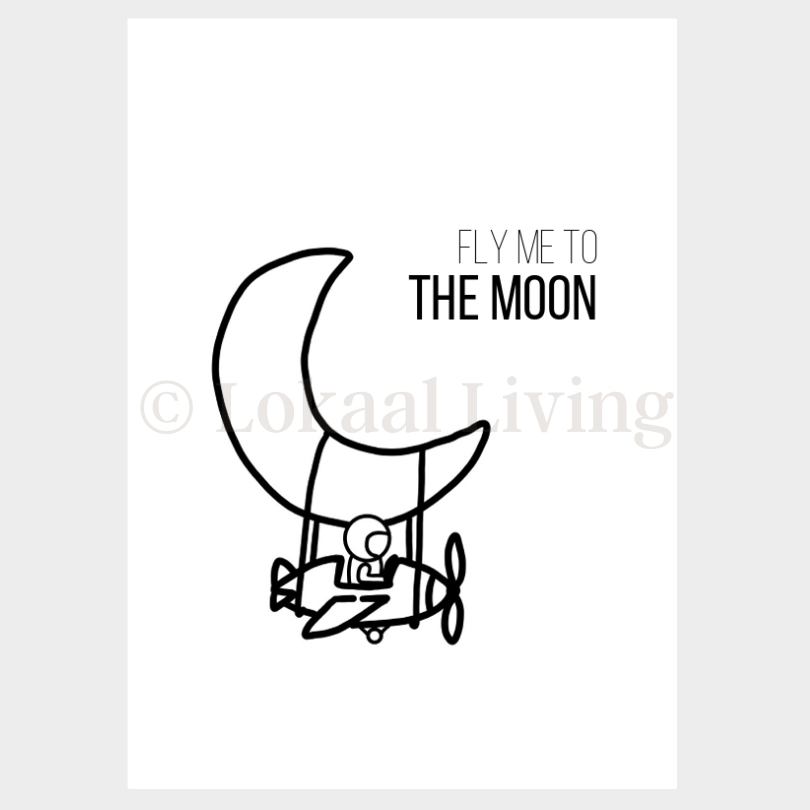 Poster Fly me to the moon (set van 10)