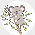 Muurcirkel Koala - set van 2