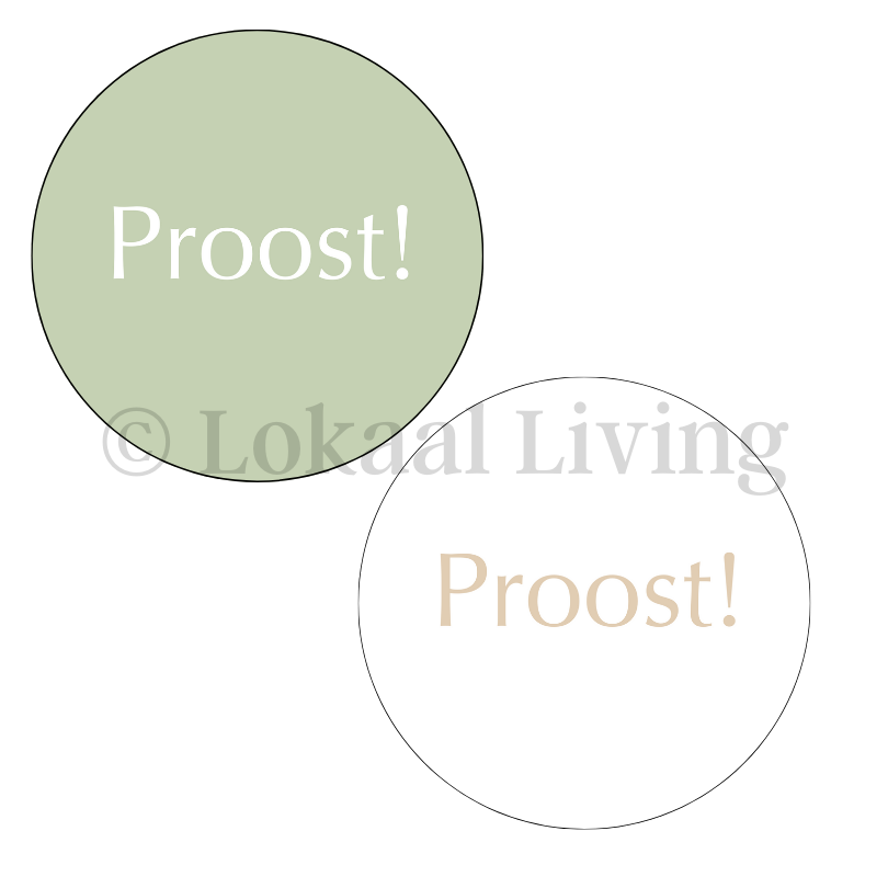 Muurcirkel Proost - set van 2