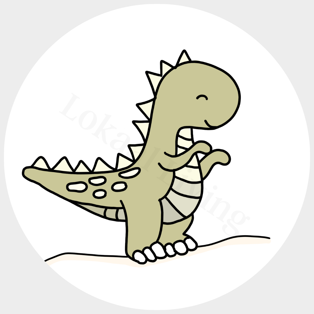 Muurcirkel T-Rex - set van 2