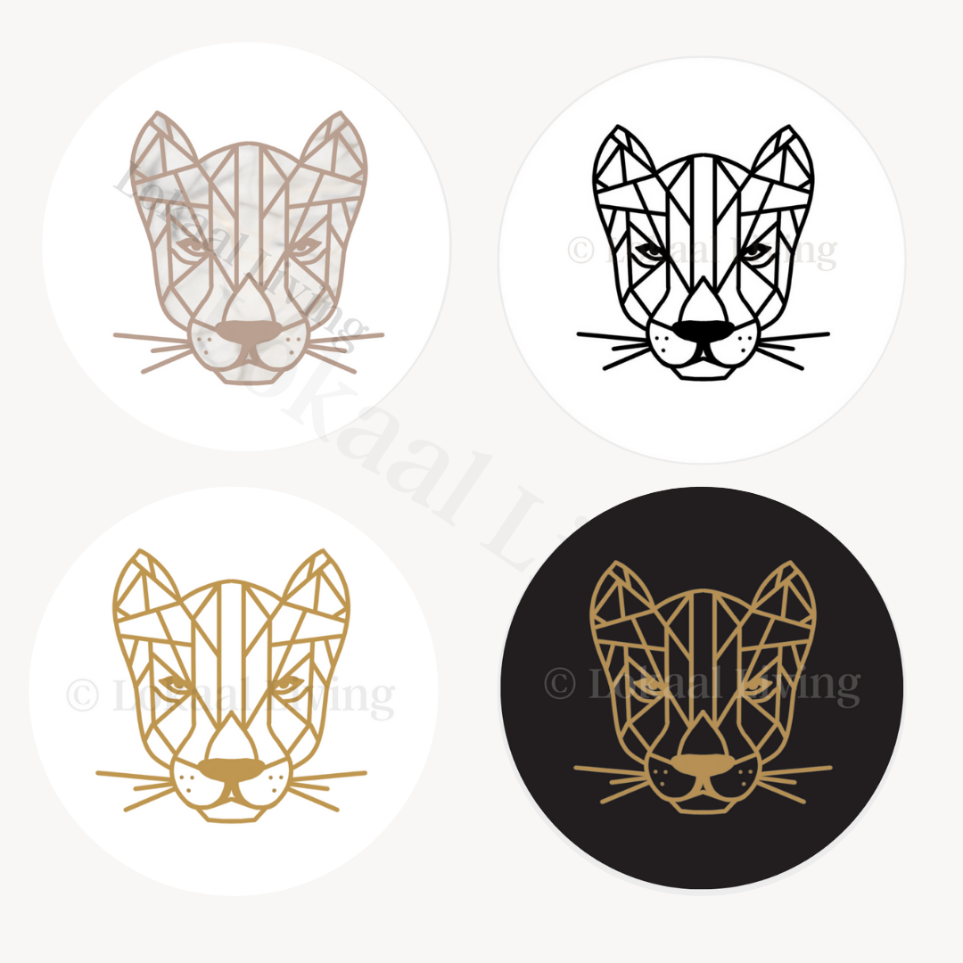 Muurcirkel Panter - set van 2