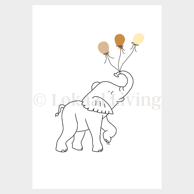 Poster Olifant (set van 10)