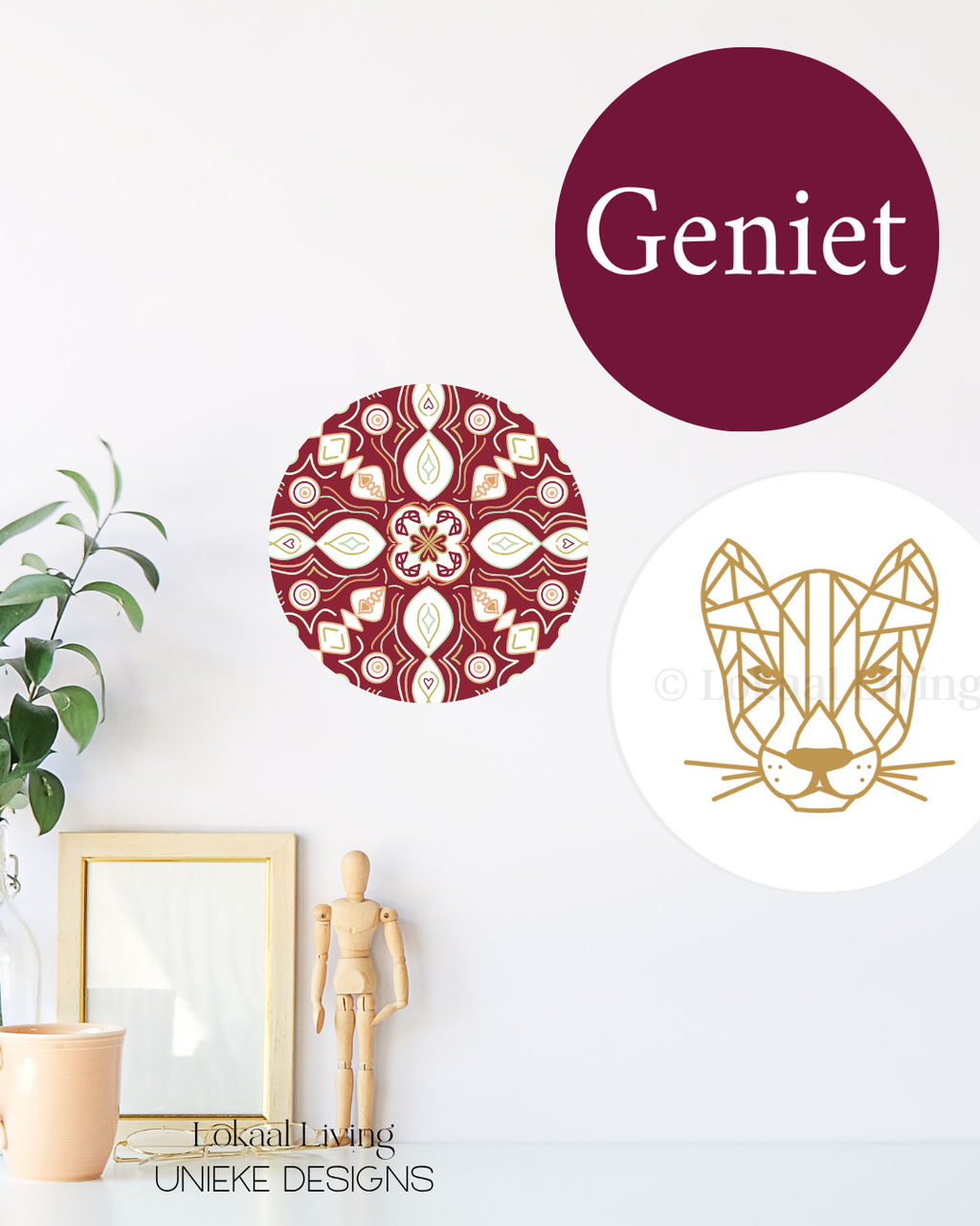 Muurcirkel Geniet - set van 2
