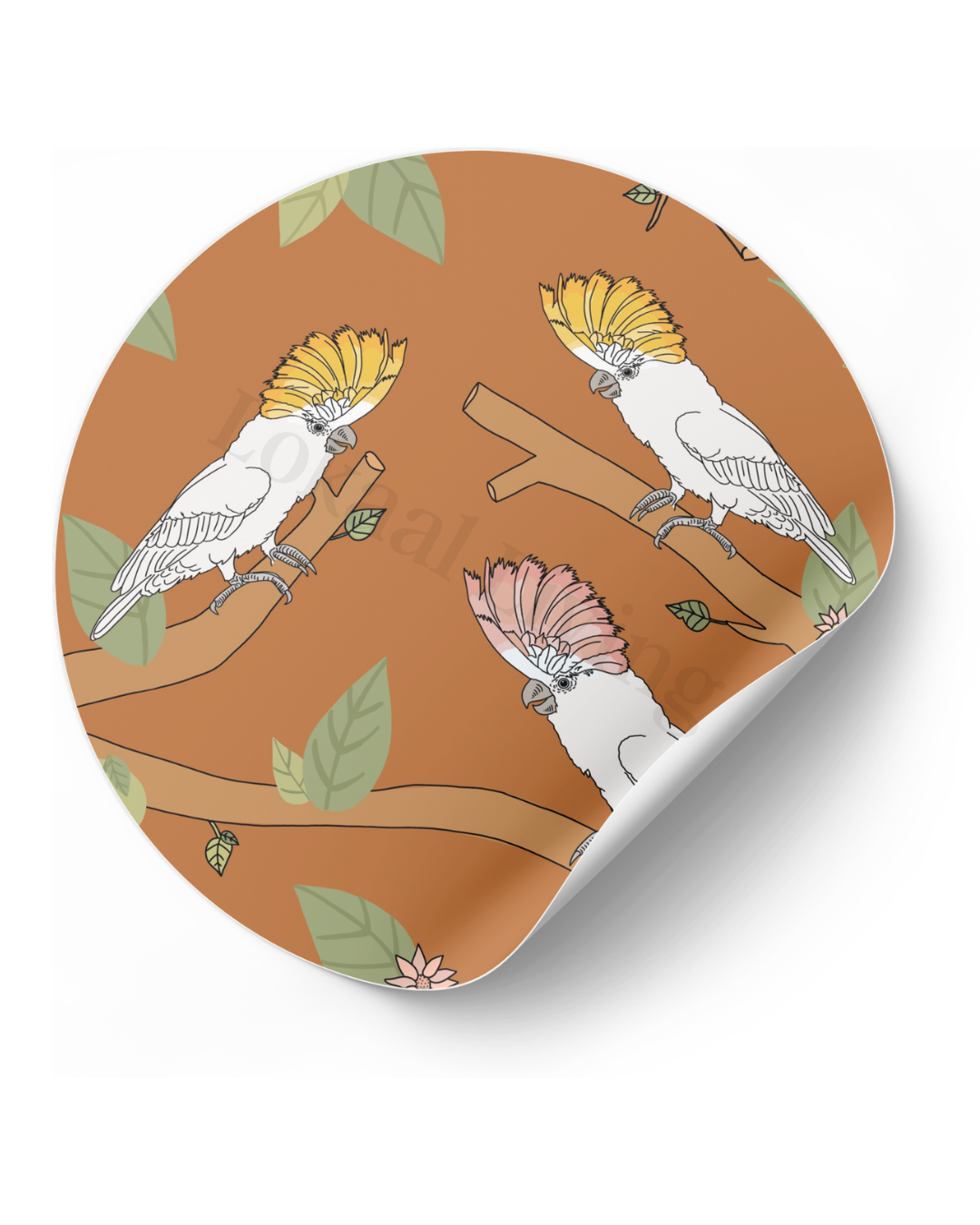 Stickerset Kaketoe - set van 50 stuks