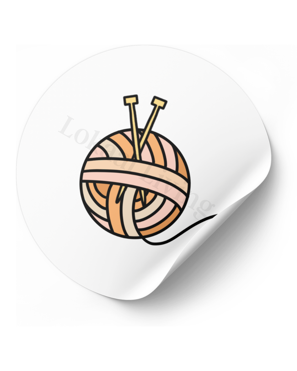 Stickerset Bolletje wol - set van 50 stuks