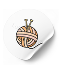 Stickerset Bolletje wol - set van 50 stuks