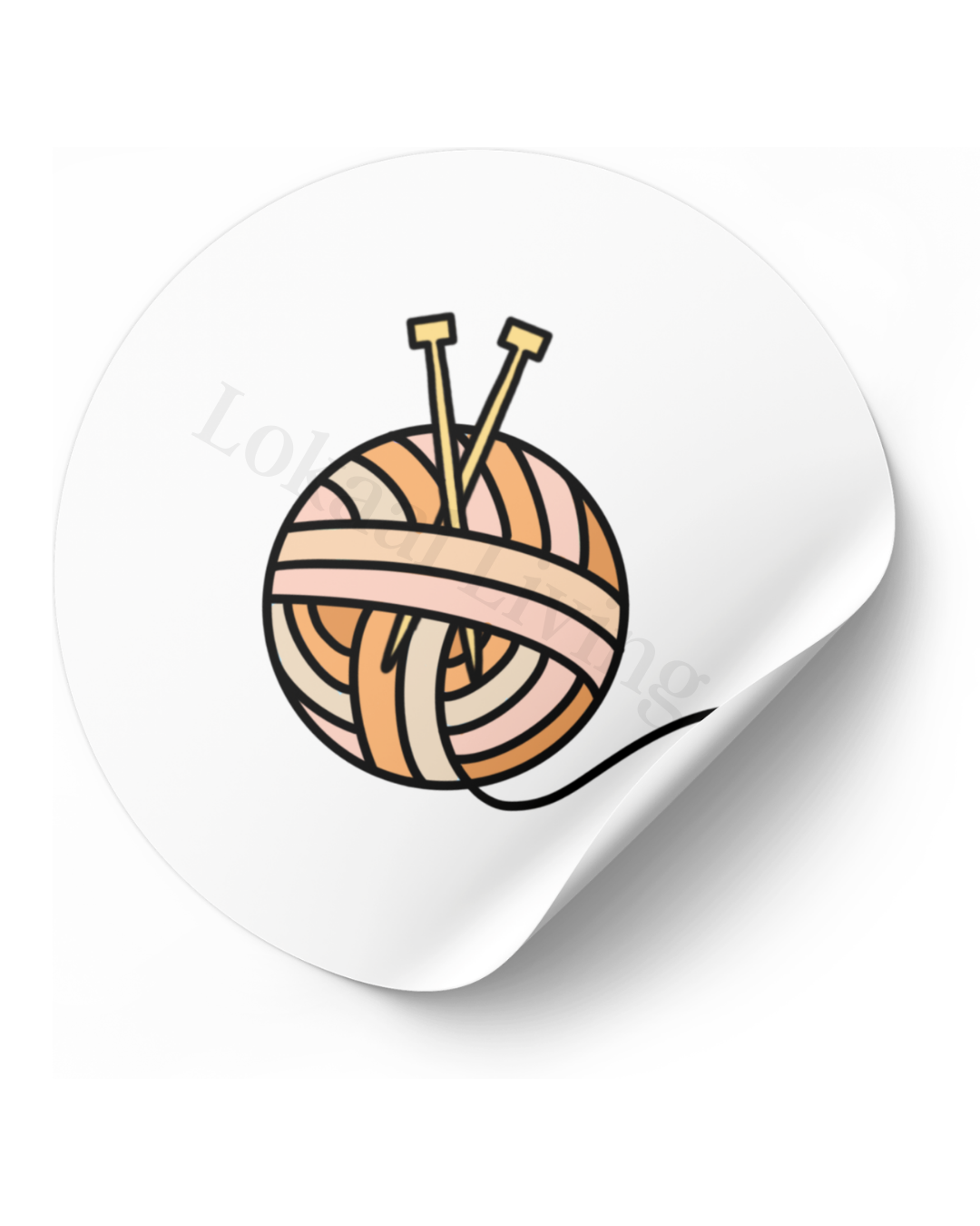 Stickerset Bolletje wol - set van 50 stuks