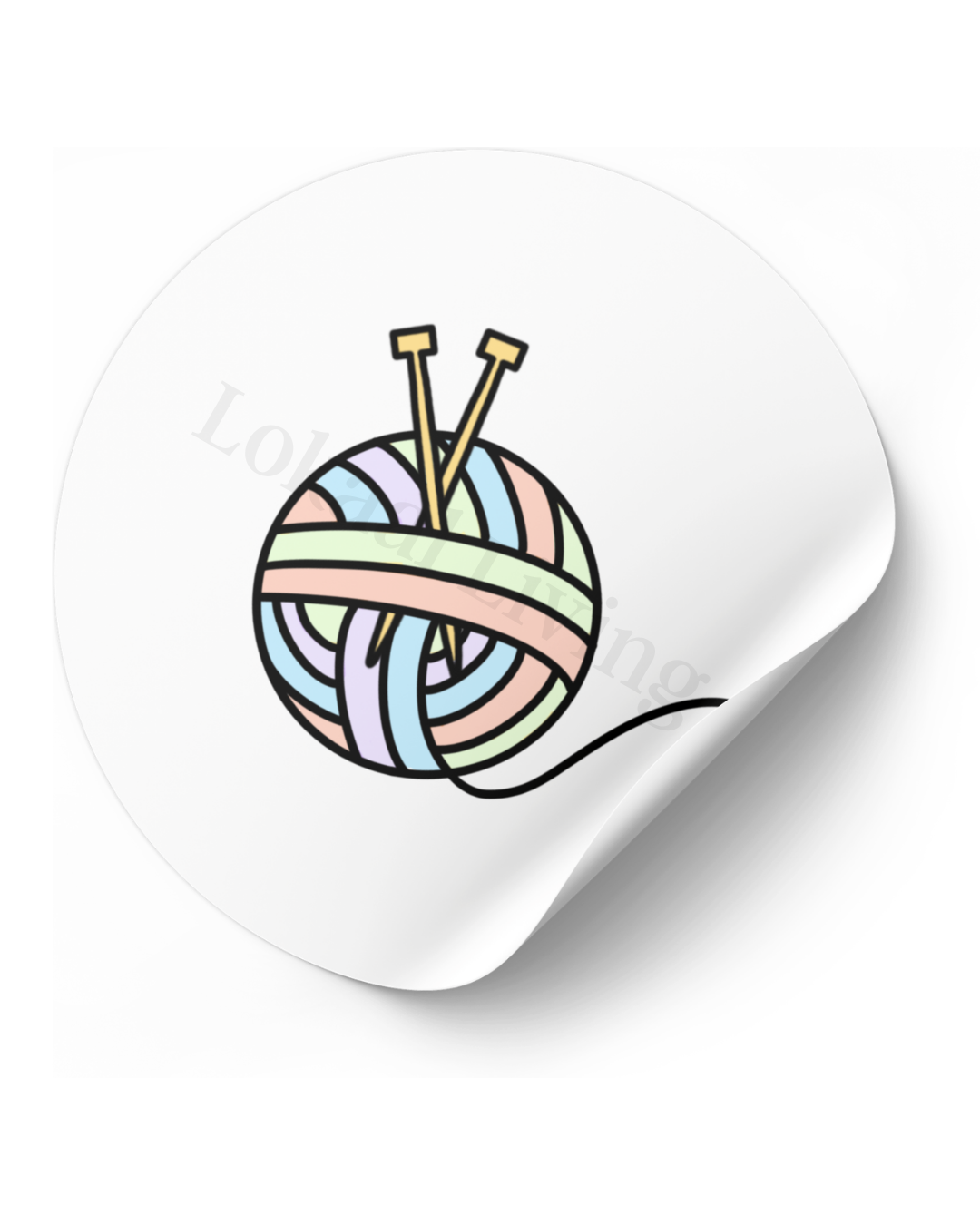 Stickerset Bolletje wol - set van 50 stuks
