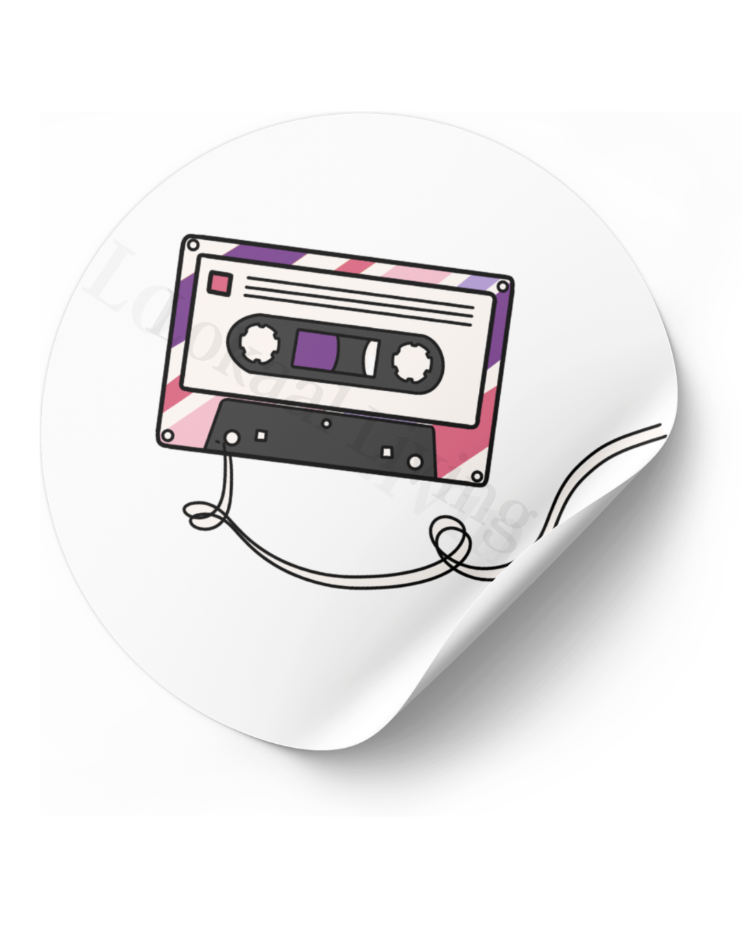 Stickerset Cassette - set van 50 stuks