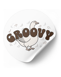 Stickerset Groovy Goose bruin - set van 50 stuks