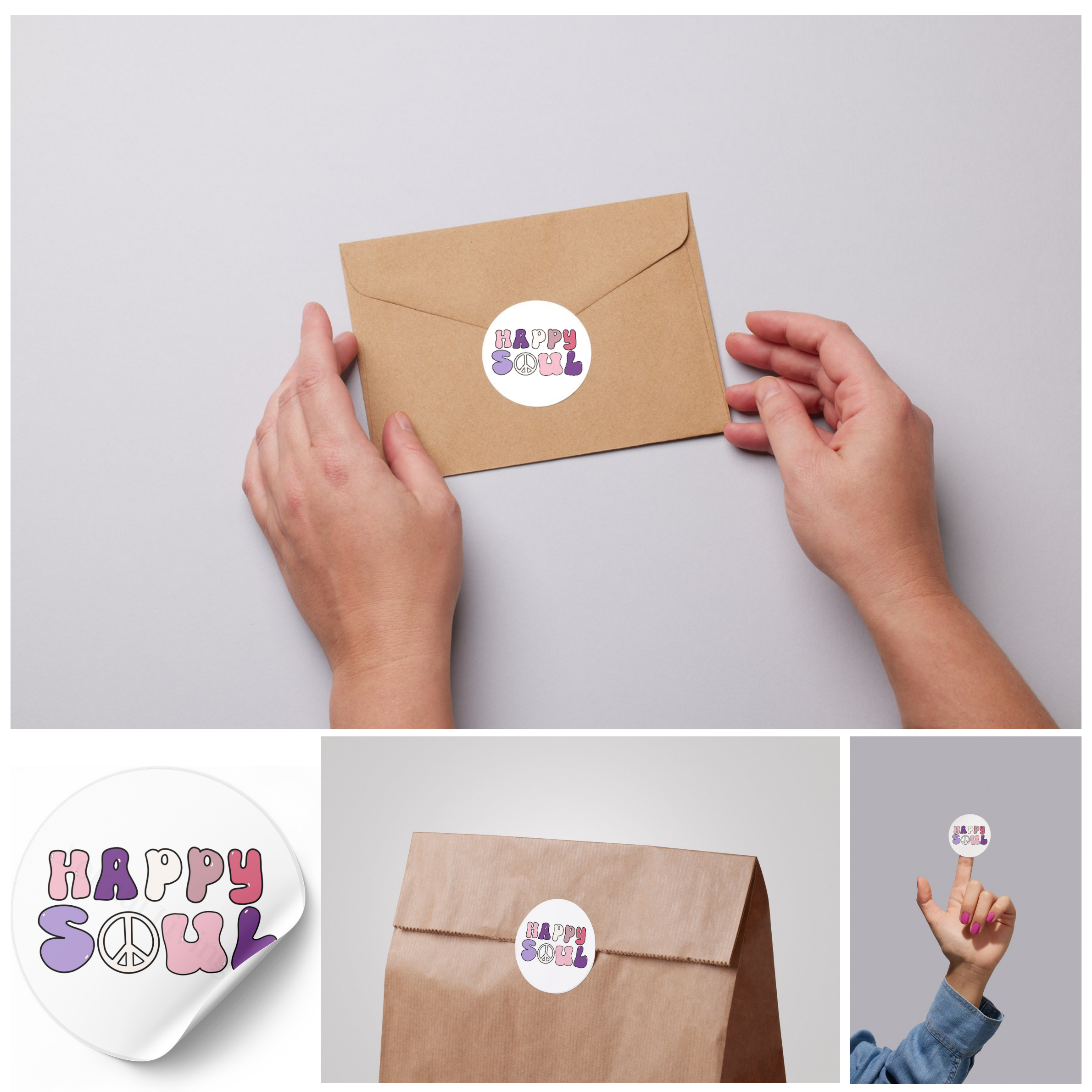 Stickerset Happy soul - set van 50 stuks