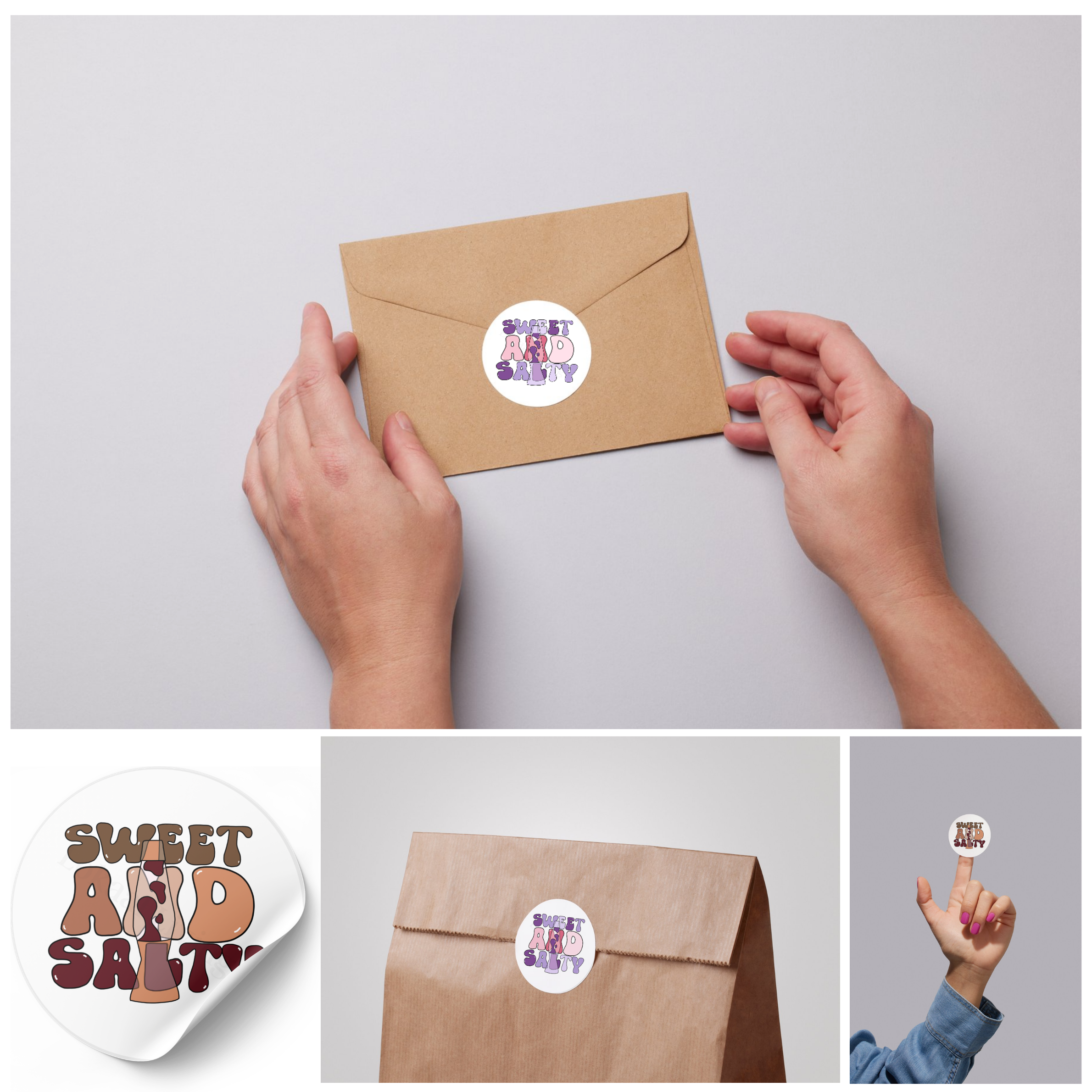 Stickerset Sweet and salty - set van 50 stuks