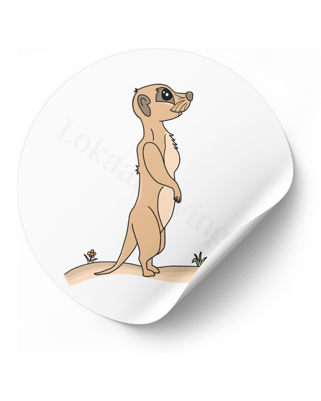 Stickerset Stokstaartje - set van 50 stuks