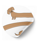 Stickerset Draaiende teckel - set van 50 stuks