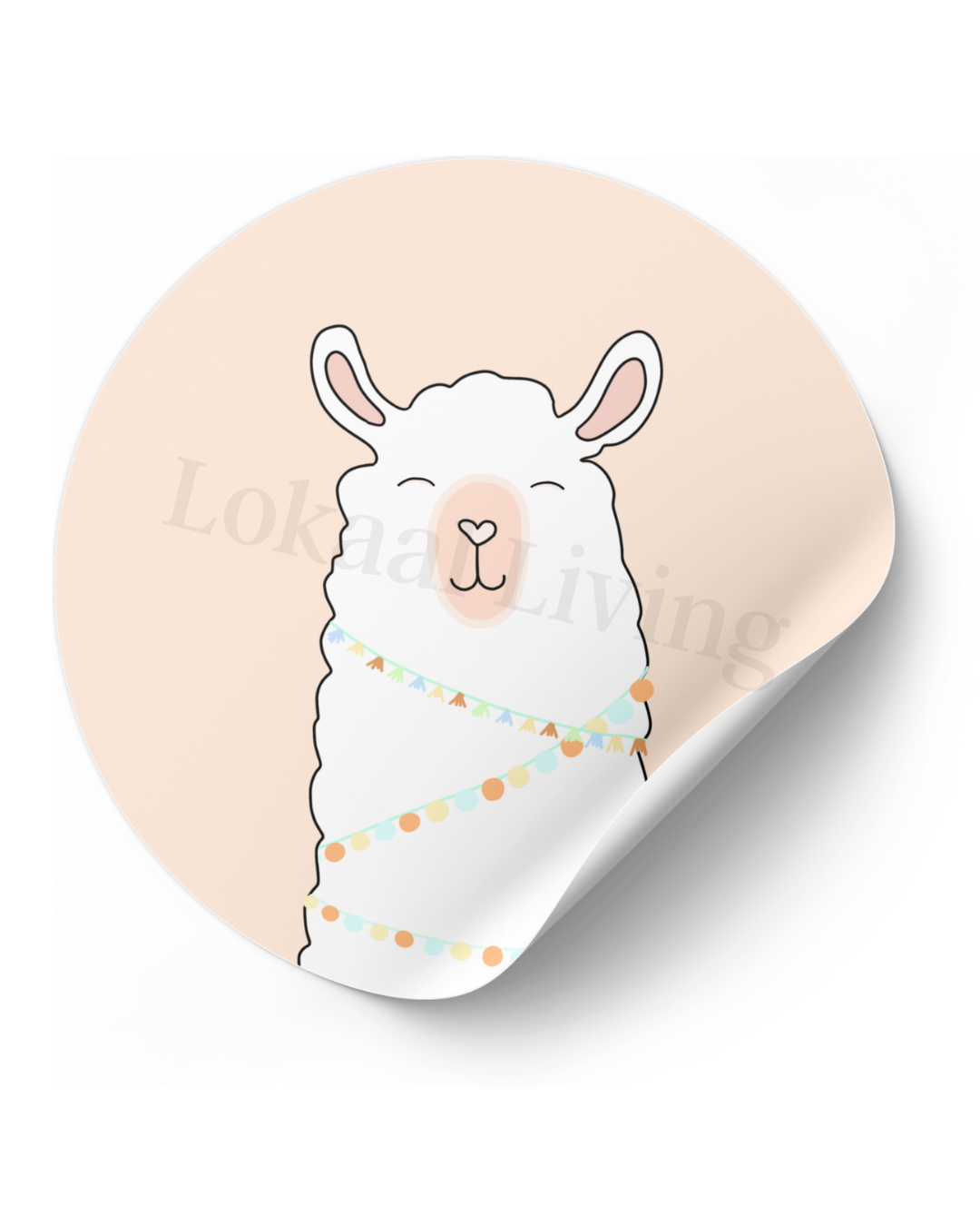 Stickerset Alpaca - set van 50 stuks