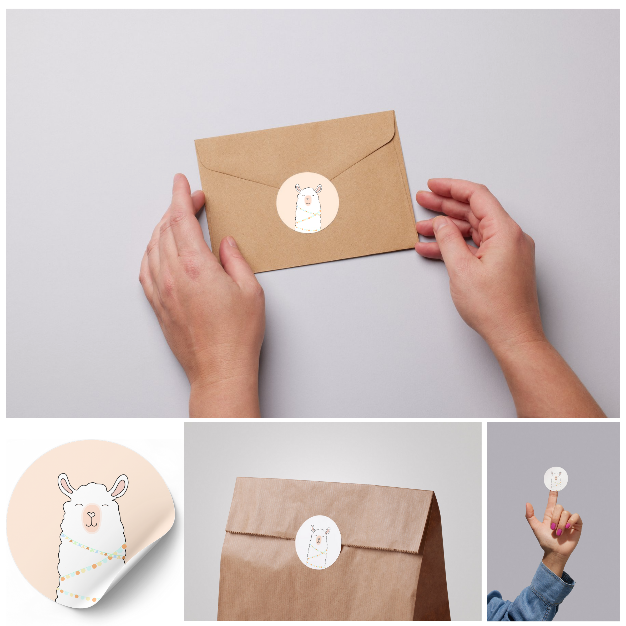 Stickerset Alpaca - set van 50 stuks