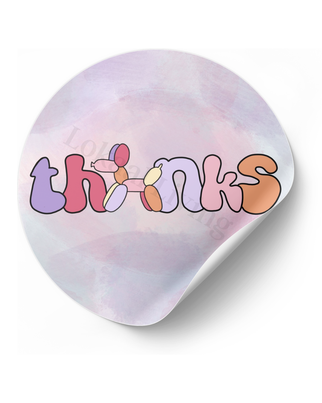 Stickerset Thanks - set van 50 stuks