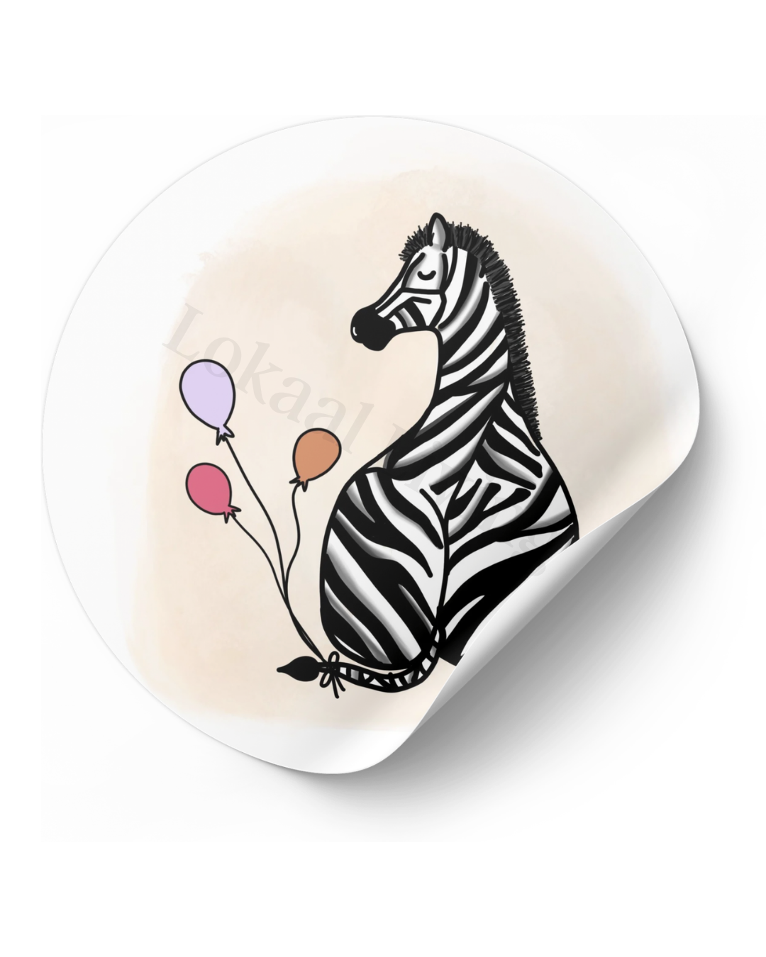 Stickerset Zebra - set van 50 stuks
