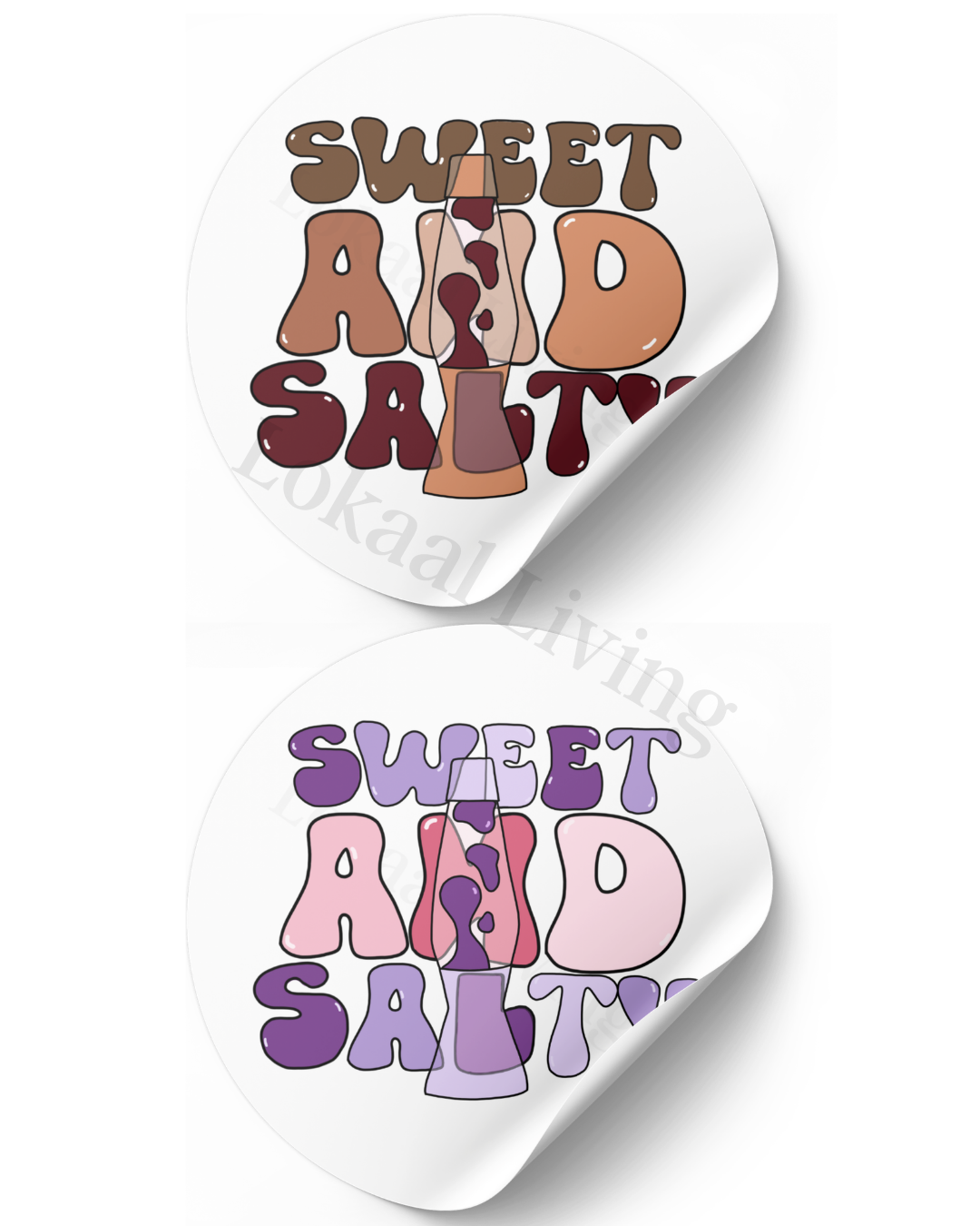 Stickerset Sweet and salty - set van 50 stuks