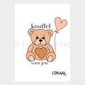 Wenskaart Knuffel voor jou - Premium Wenskaart incl. envelop - set van 10 stuks
