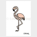 Wenskaart Flamingo - Premium Wenskaart incl. Envelop - set van 10 stuks