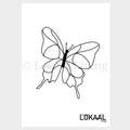 Wenskaart Vlinder - Premium Wenskaart incl. Envelop - set van 10 stuks