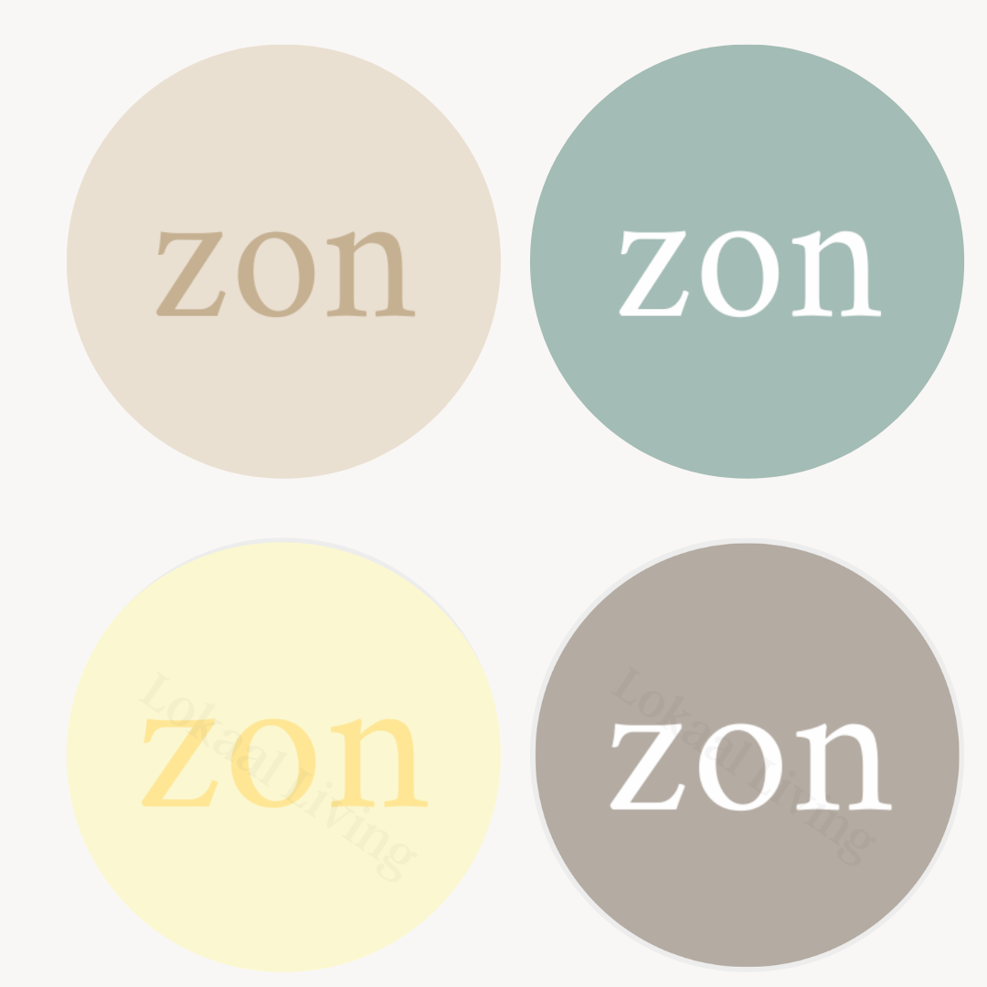 Muurcirkel Zon - set van 2